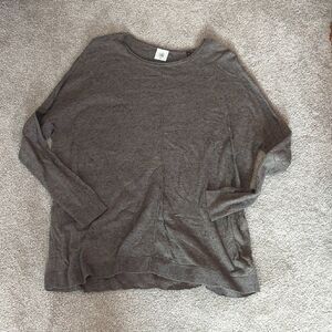 CAbi Charcoal Long Sleeve Top XS